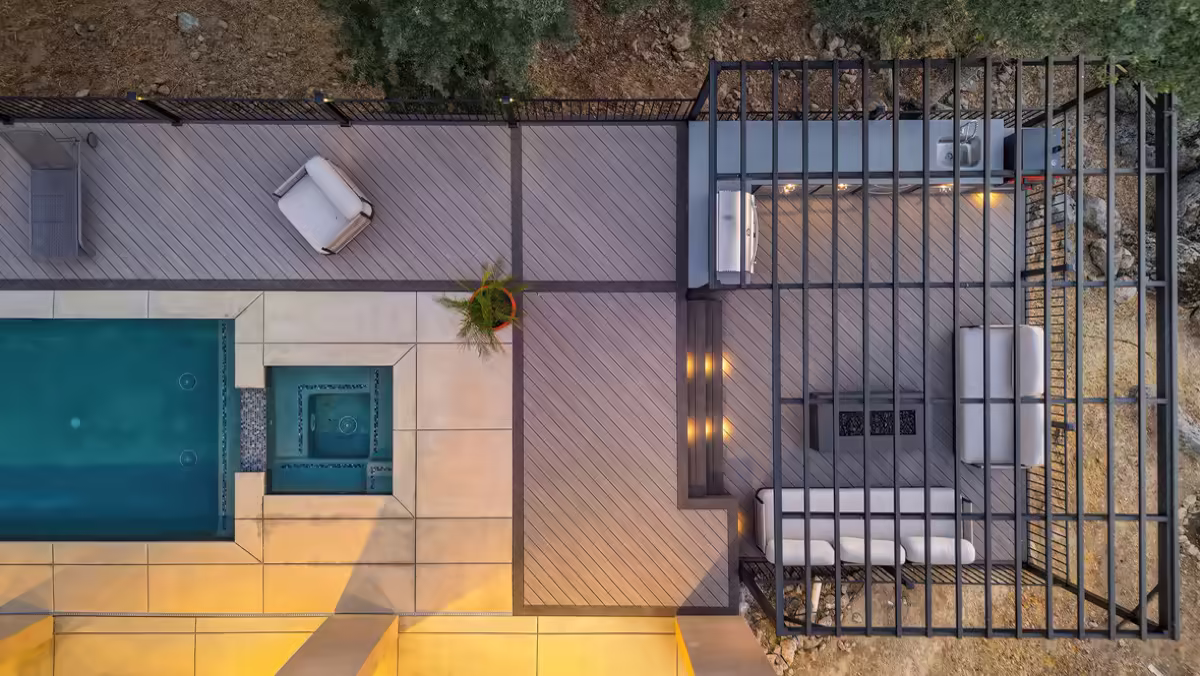 Deck built for the Belfiore project by Stone Ridge Decking