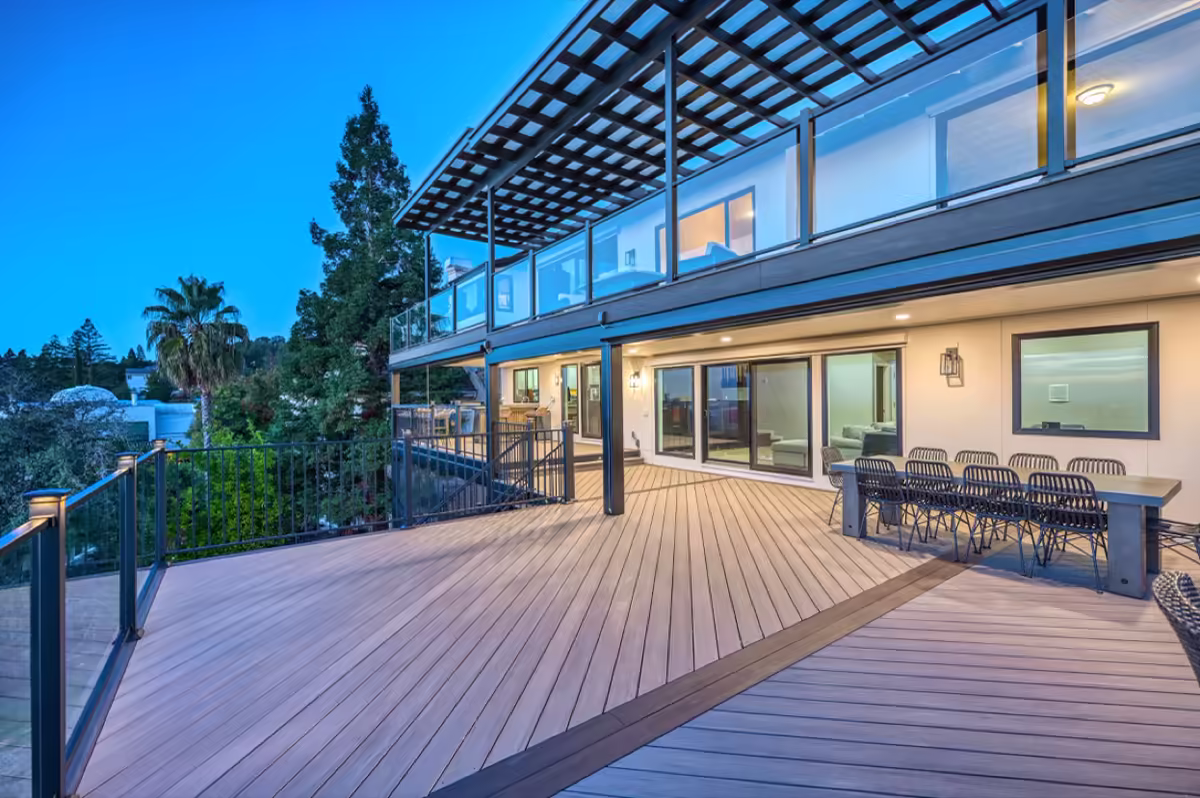 Deck built for the Powers Dr project by Stone Ridge Decking