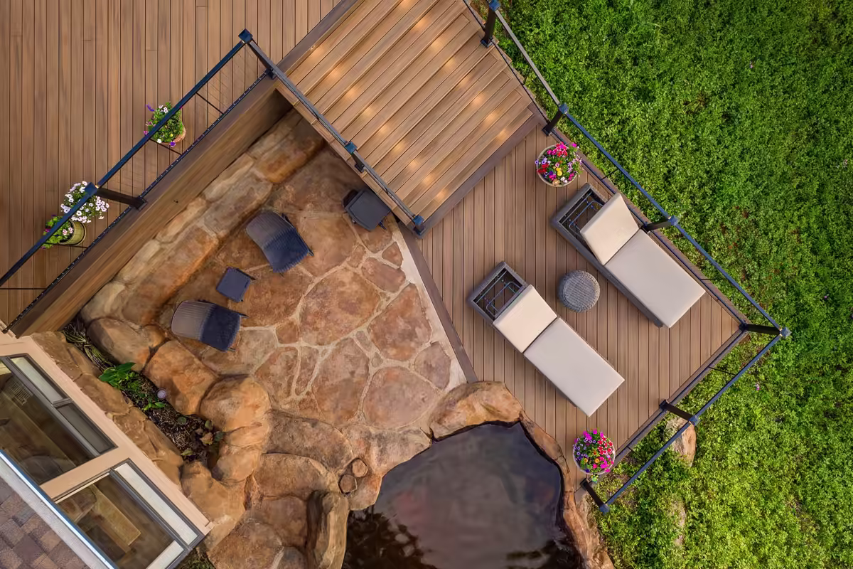 Deck built for the Sunrise project by Stone Ridge Decking