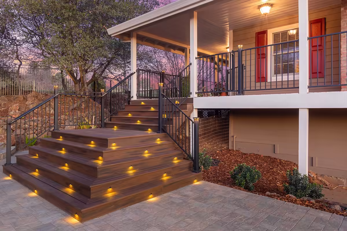 Deck built for the Sweet Road project by Stone Ridge Decking
