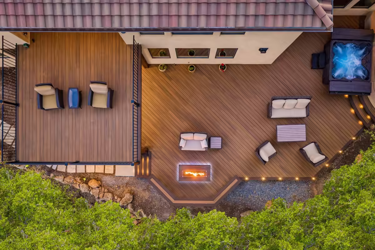 Deck built for the Winchester project by Stone Ridge Decking